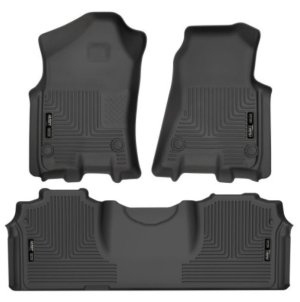 RAM 2500 Floor Liners - Front + 2nd Seat - Husky Liners - WeatherBeater - Black - `19-`21